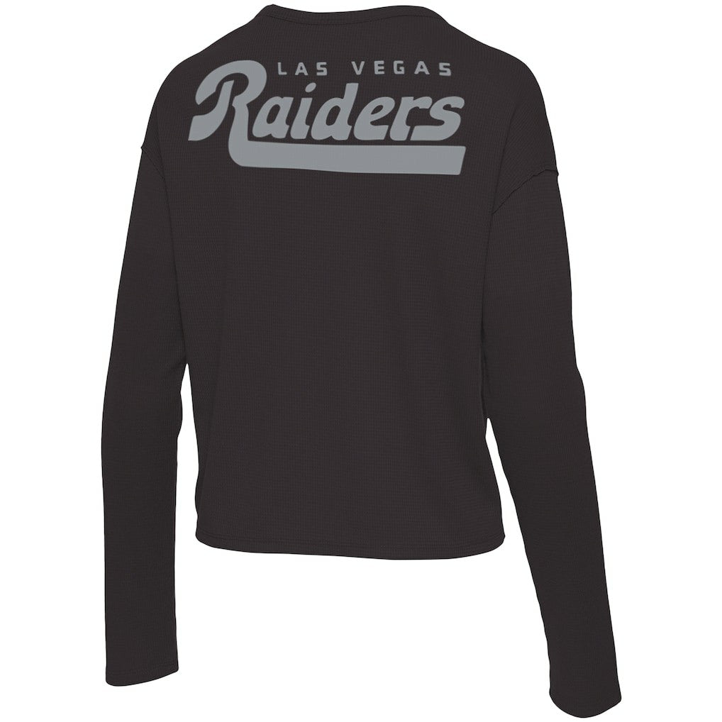 Junk Food Women's Pocket Thermal Long Sleeve T-Shirt - Las Vegas Raiders