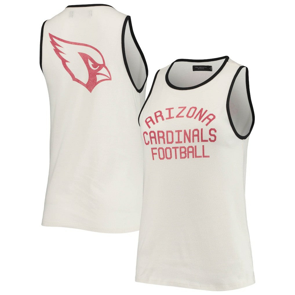 Junk Food Women's Throwback Pop Binding Scoop Neck Tank Top - Arizona Cardinals