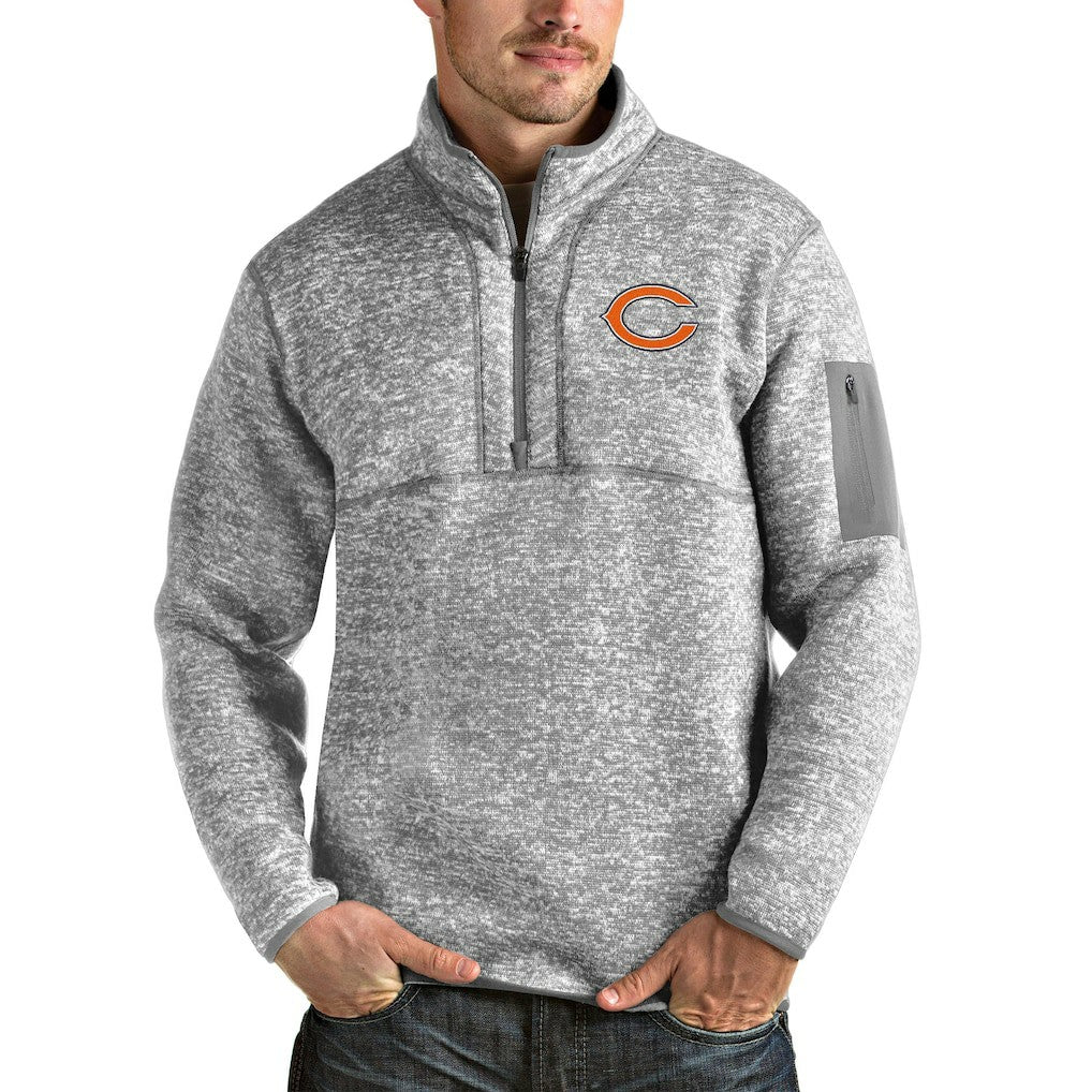 Antigua Fortune Quarter-Zip Pullover Jacket - Chicago Bears