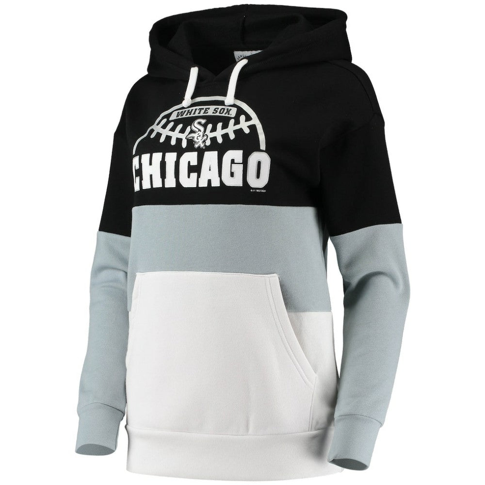 MLB Chicago White Sox G-III Sports by Carl Banks Women's Block and Tackle Colorblock Pullover Hoodie