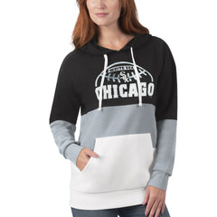 MLB Chicago White Sox G-III Sports by Carl Banks Women's Block and Tackle Colorblock Pullover Hoodie