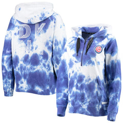 MLB Chicago Cubs DKNY Sport Women's Dakota Tie-Dye Half-Zip Hoodie