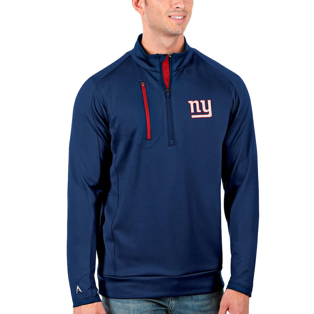 Antigua Generation Quarter-Zip Pullover Jacket - New York Giants