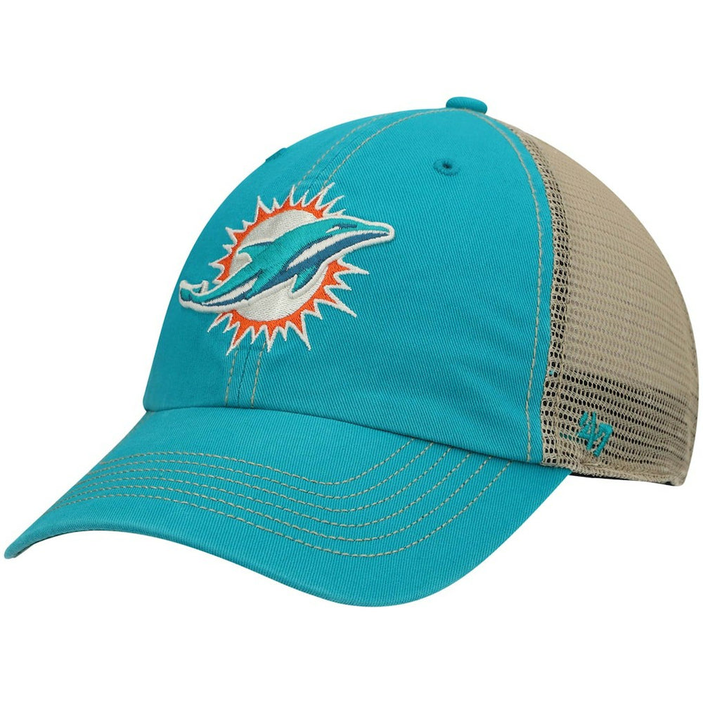 '47 Trawler Trucker Clean Up Snapback Hat - Miami Dolphins