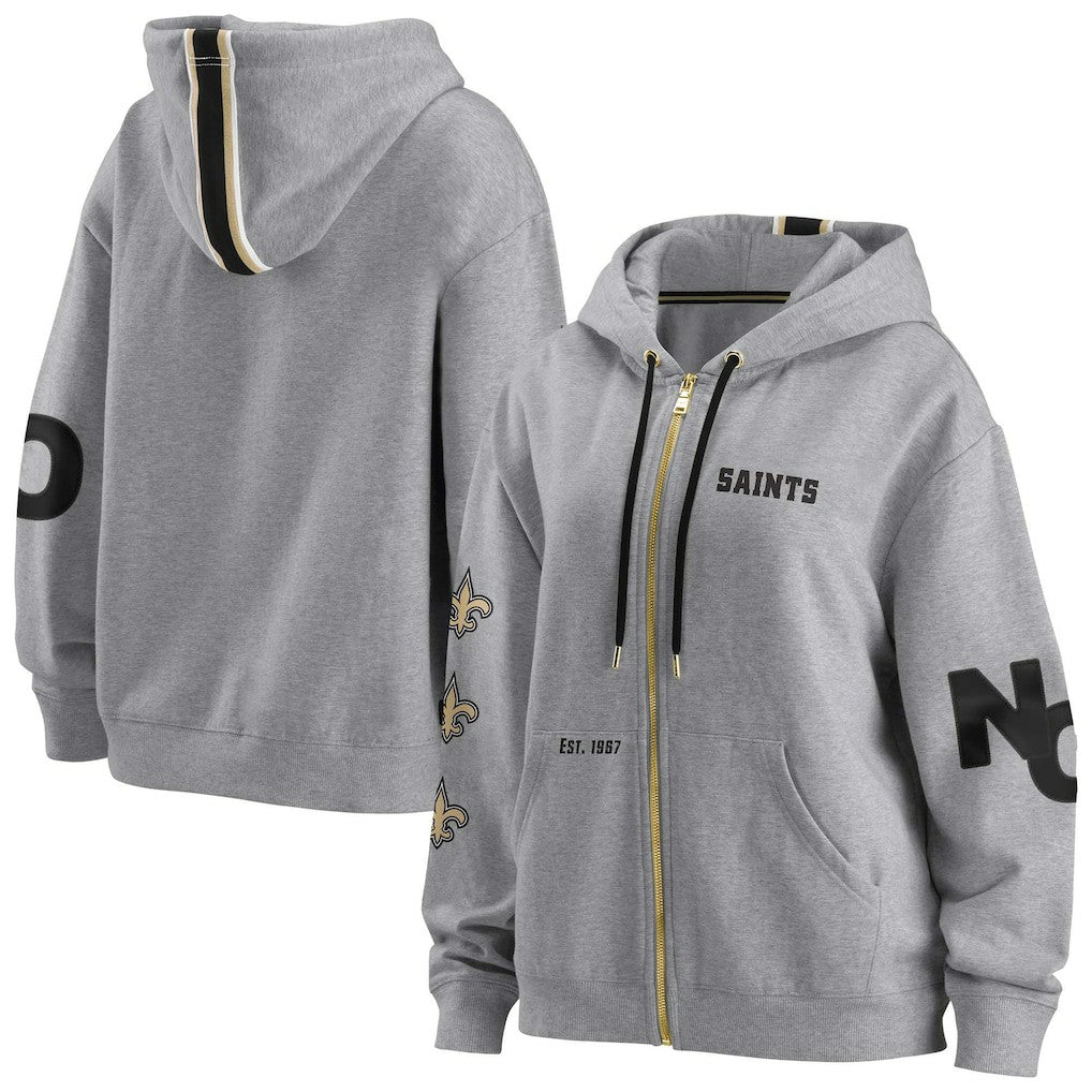 WEAR by Erin Andrews Women's Full-Zip Hoodie - New Orleans Saints