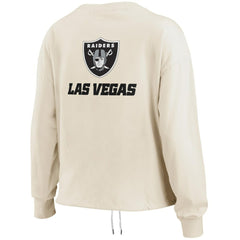 WEAR by Erin Andrews Women's Long Sleeve Crop Top Shirt - Las Vegas Raiders