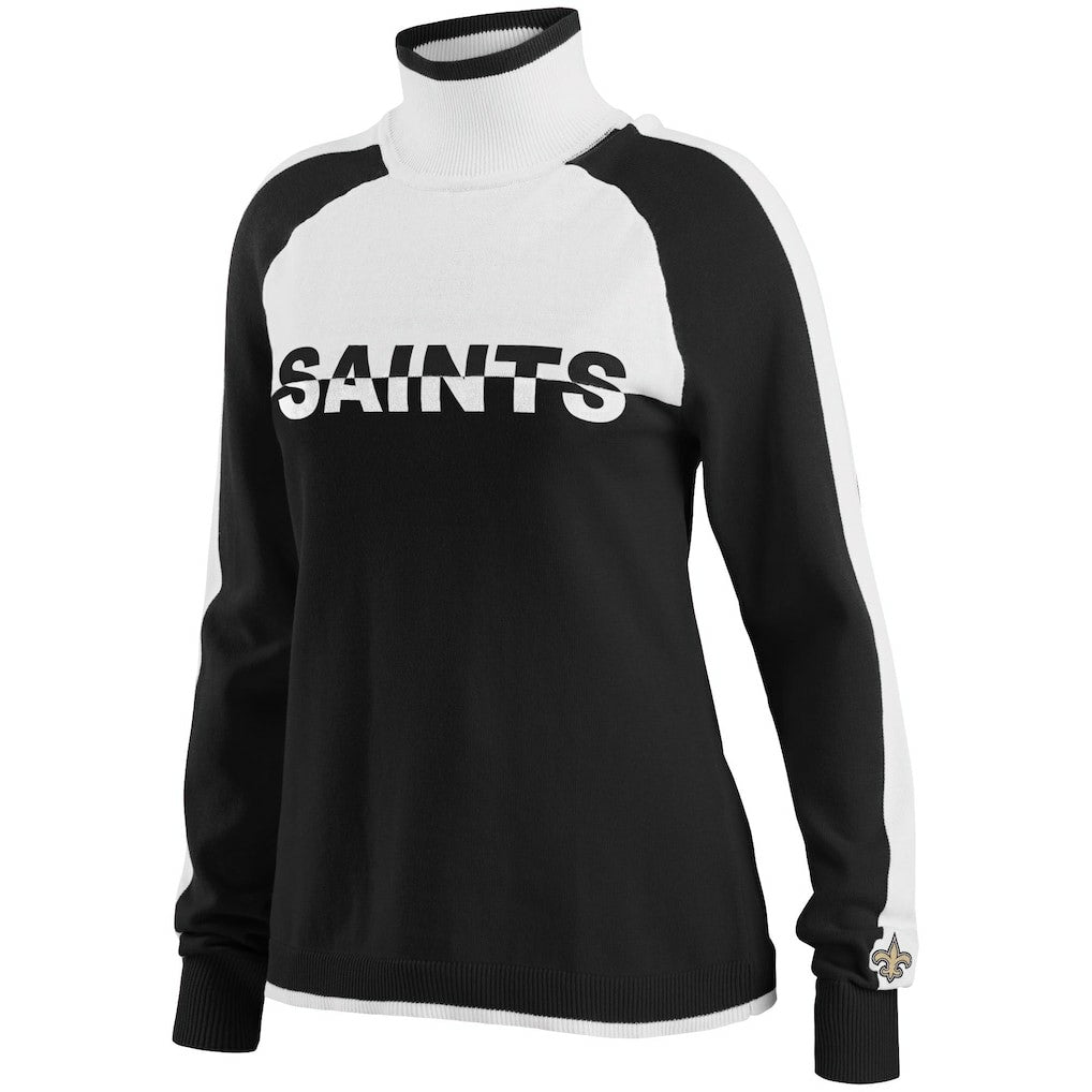 WEAR by Erin Andrews Women's Ski Raglan Pullover Sweater - New Orleans Saints