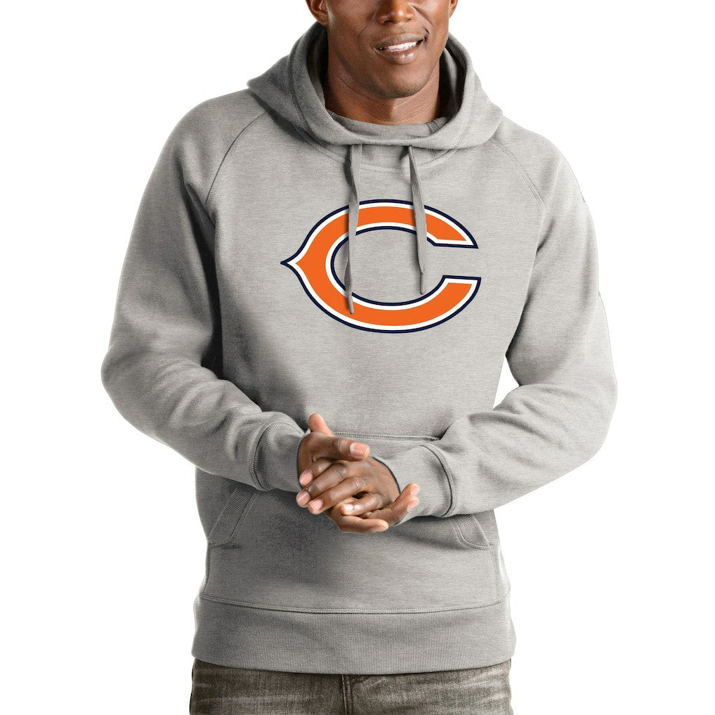 Antigua Logo Victory Pullover Hoodie - Chicago Bears