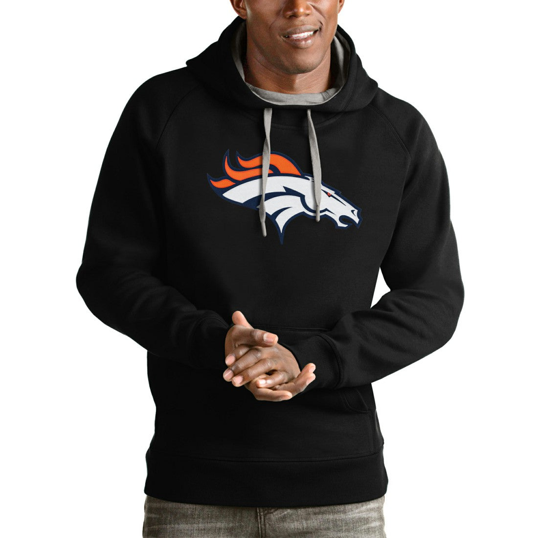 Antigua Victory Pullover Hoodie - Denver Broncos