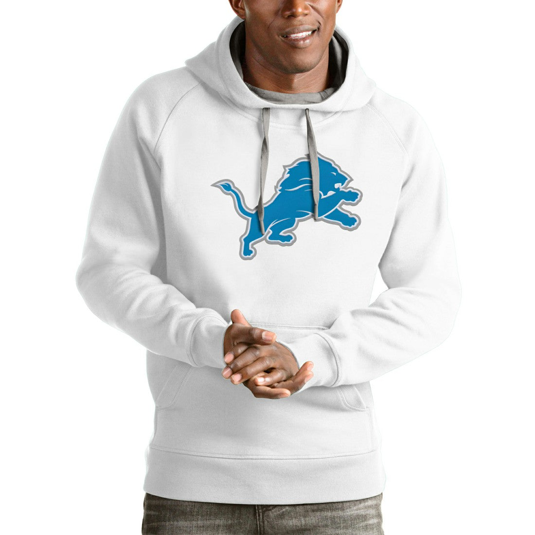 Antigua Victory Pullover Hoodie - Detroit Lions