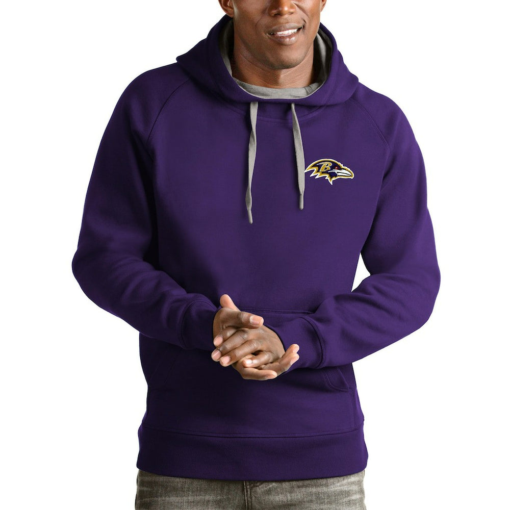 Antigua Logo Victory Pullover Hoodie - Baltimore Ravens