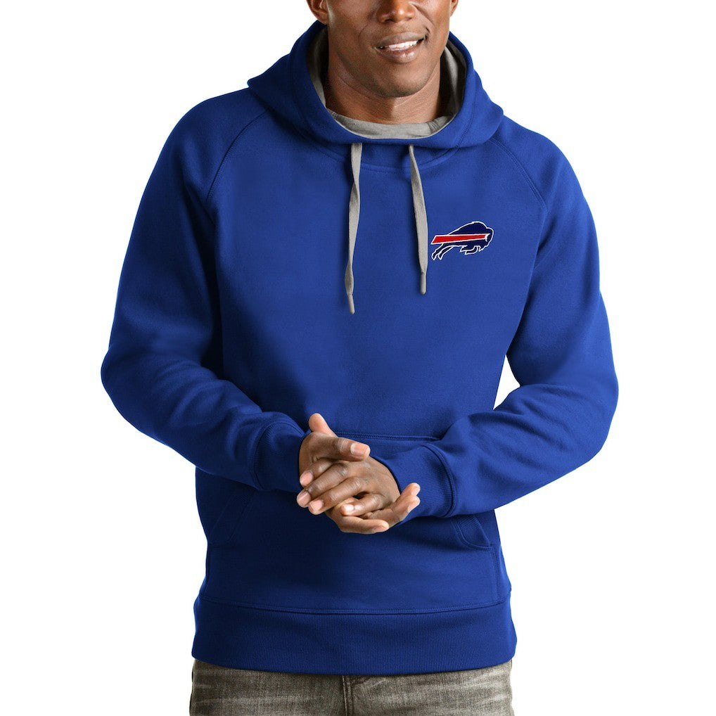 Antigua Logo Victory Pullover Hoodie - Buffalo Bills