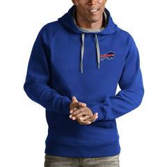 Antigua Logo Victory Pullover Hoodie - Buffalo Bills