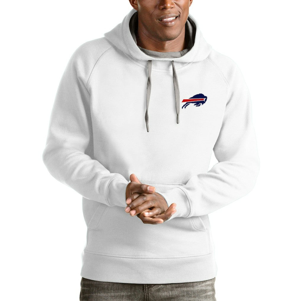 Antigua Logo Victory Pullover Hoodie - Buffalo Bills