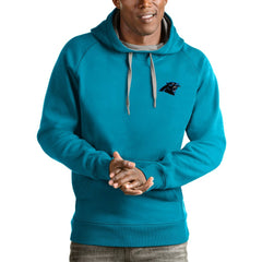 Antigua Logo Victory Pullover Hoodie - Carolina Panthers