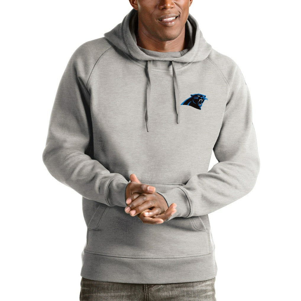 Antigua Logo Victory Pullover Hoodie - Carolina Panthers