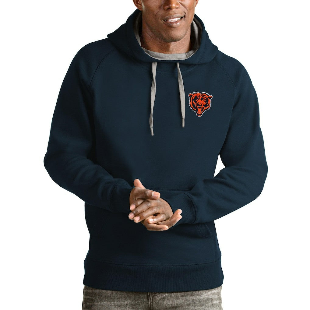 Antigua Logo Victory Pullover Hoodie - Chicago Bears