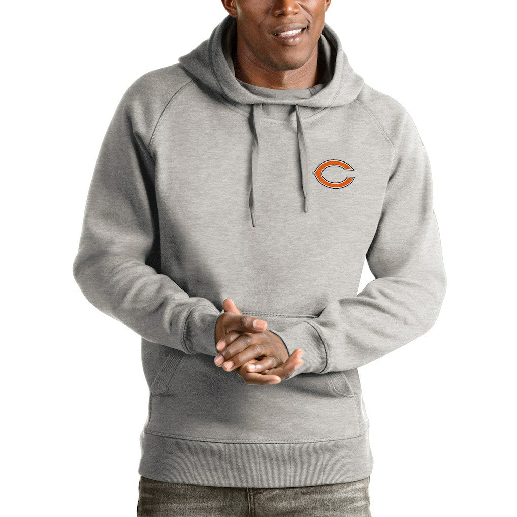 Antigua Logo Victory Pullover Hoodie - Chicago Bears