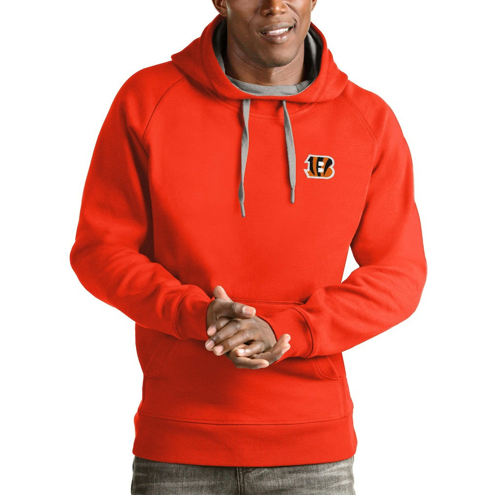 Antigua Logo Victory Pullover Hoodie - Cincinnati Bengals