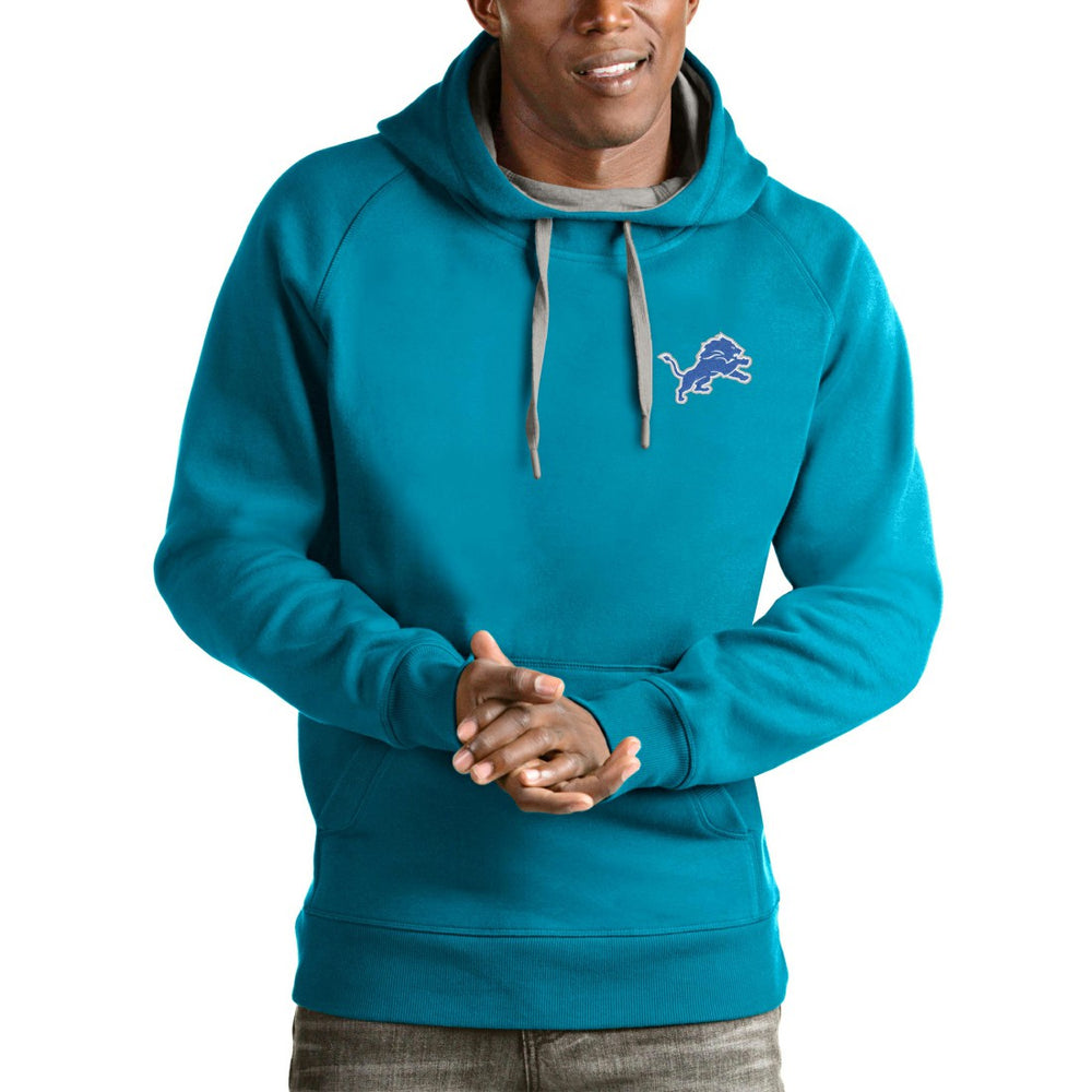 Antigua Logo Victory Pullover Hoodie - Detroit Lions