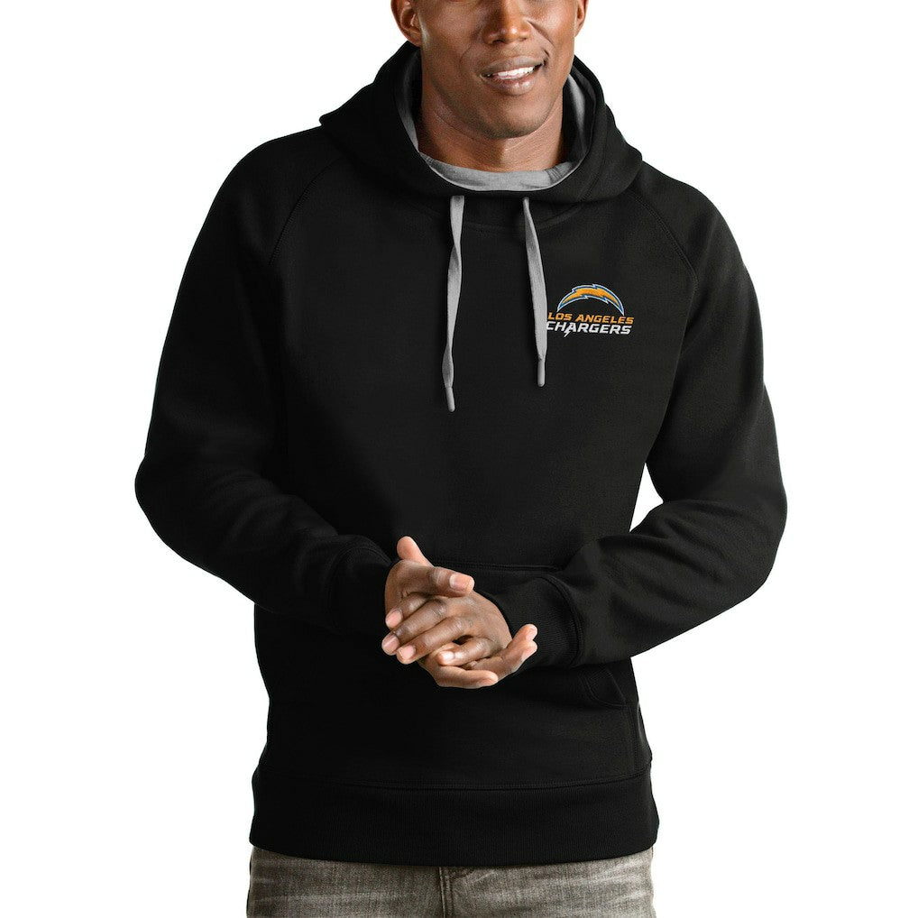 Antigua Logo Victory Pullover Hoodie - Los Angeles Chargers