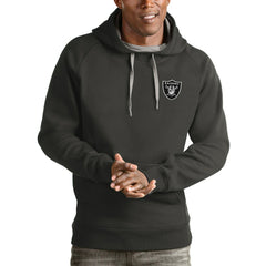 Antigua Logo Victory Pullover Hoodie - Las Vegas Raiders