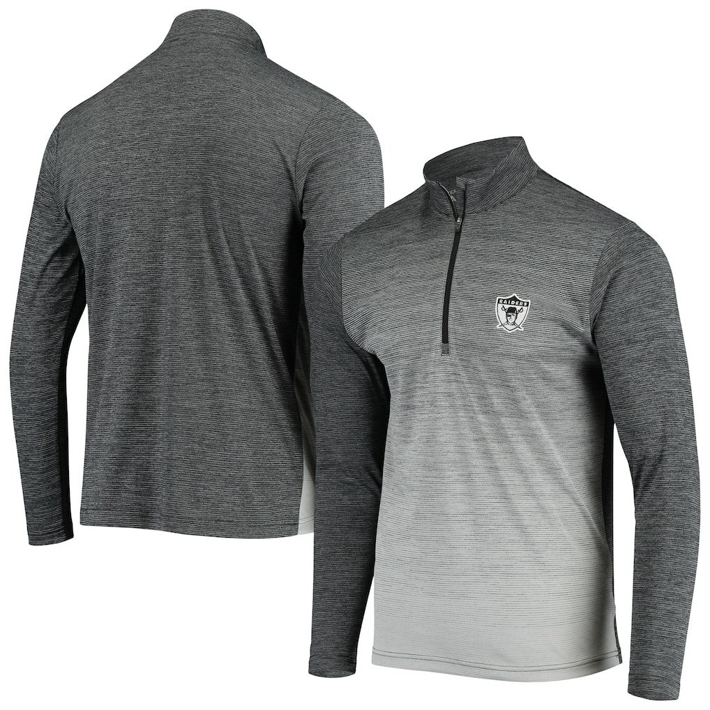 Antigua Throwback Cycle Quarter-Zip Jacket - Las Vegas Raiders