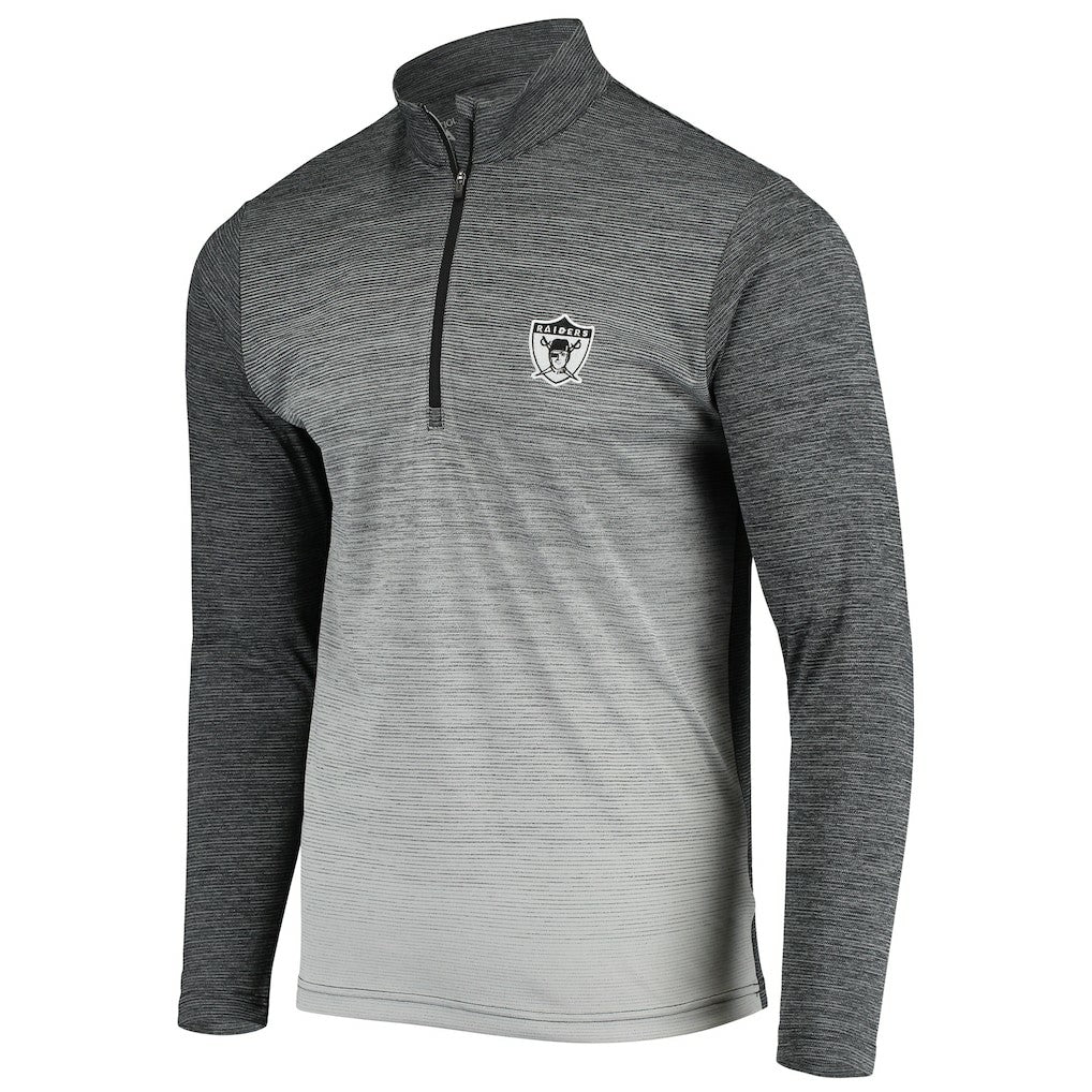 Antigua Throwback Cycle Quarter-Zip Jacket - Las Vegas Raiders