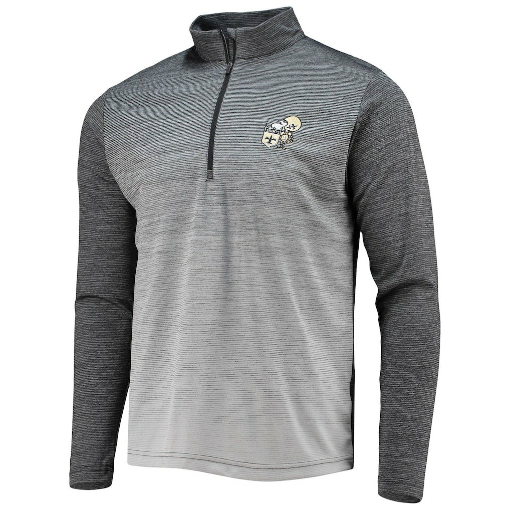 Antigua Throwback Cycle Quarter-Zip Jacket - New Orleans Saints