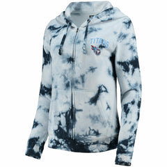 Women's Tie-Dye Fleece Full-Zip Hoodie - Tennessee Titans