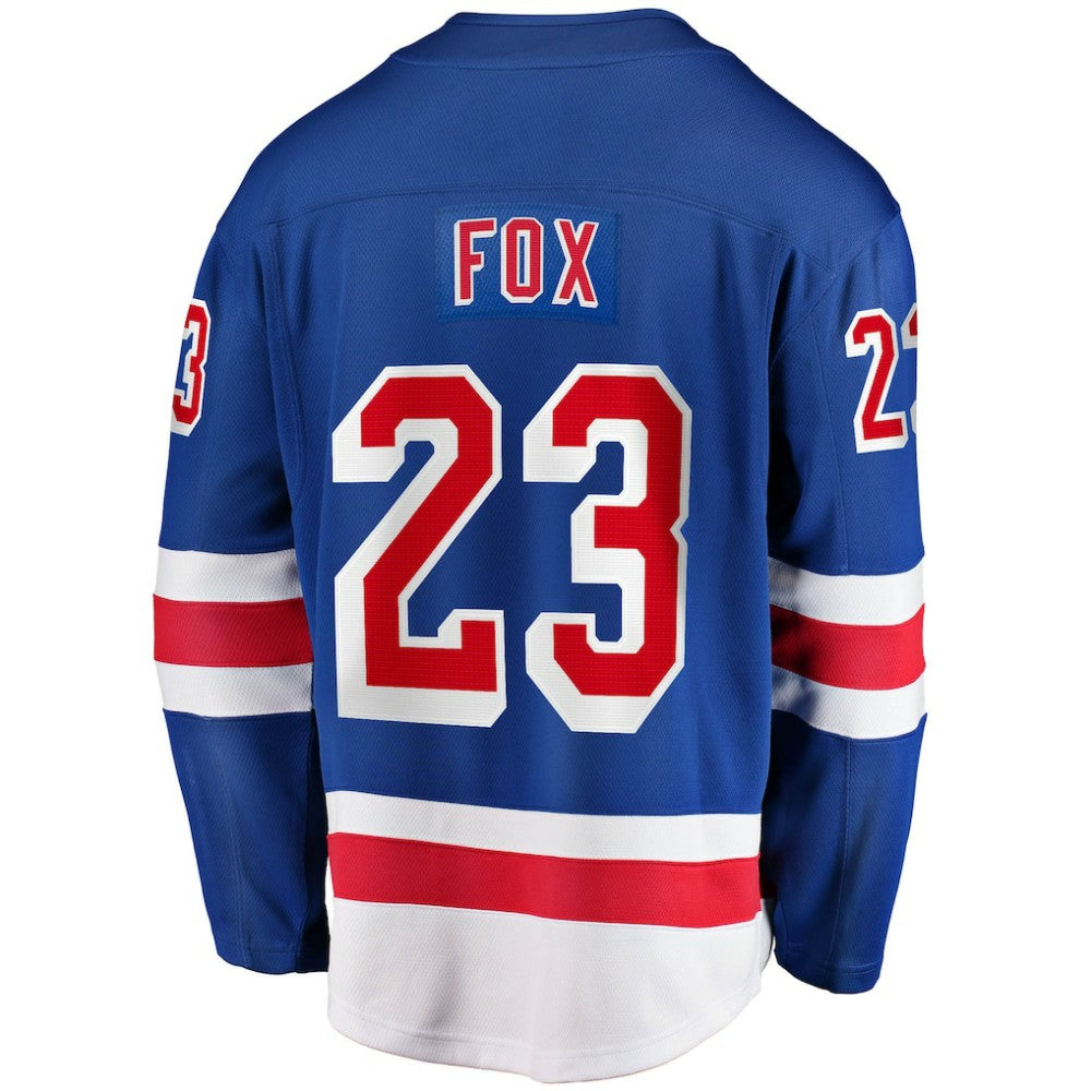 NHL Blue Adam Fox New York Rangers Fanatics Home Breakaway Replica Jersey
