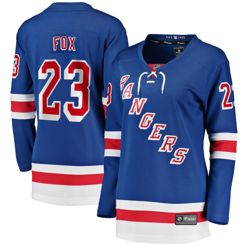 NHL Blue Adam Fox New York Rangers Fanatics Women's Home Breakaway Jersey