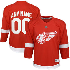 NHL Red Detroit Red Wings Youth Home Replica Custom Jersey