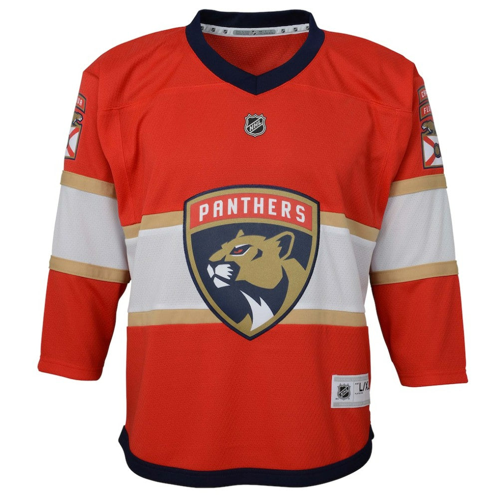 NHL Red Florida Panthers Youth Home Replica Custom Jersey
