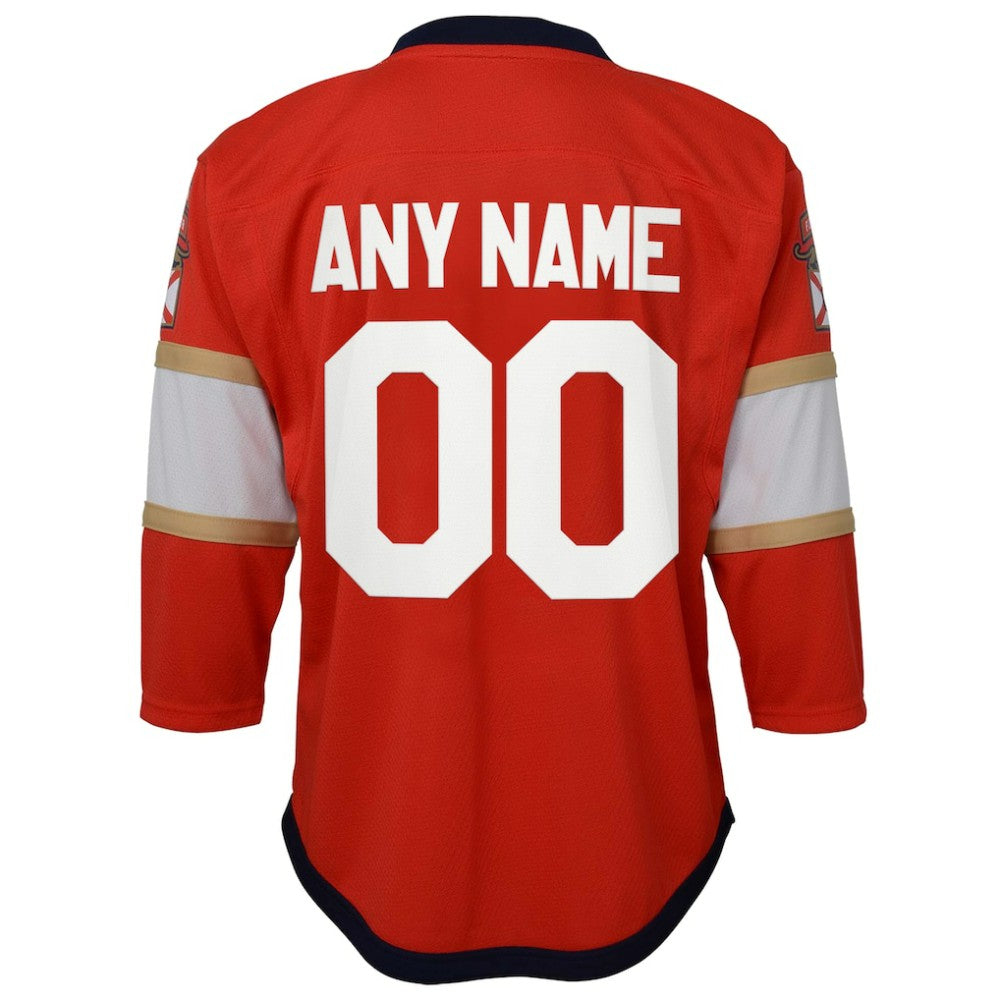 NHL Red Florida Panthers Youth Home Replica Custom Jersey