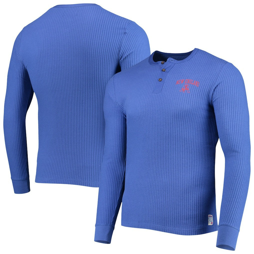 Junk Food Thermal Henley Long Sleeve T-Shirt - New England Patriots