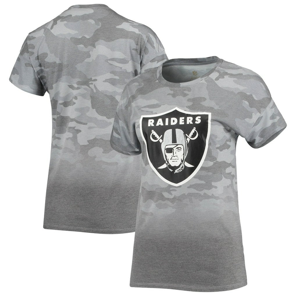 Juniors Beth Camo Dip-Dye T-Shirt - Las Vegas Raiders