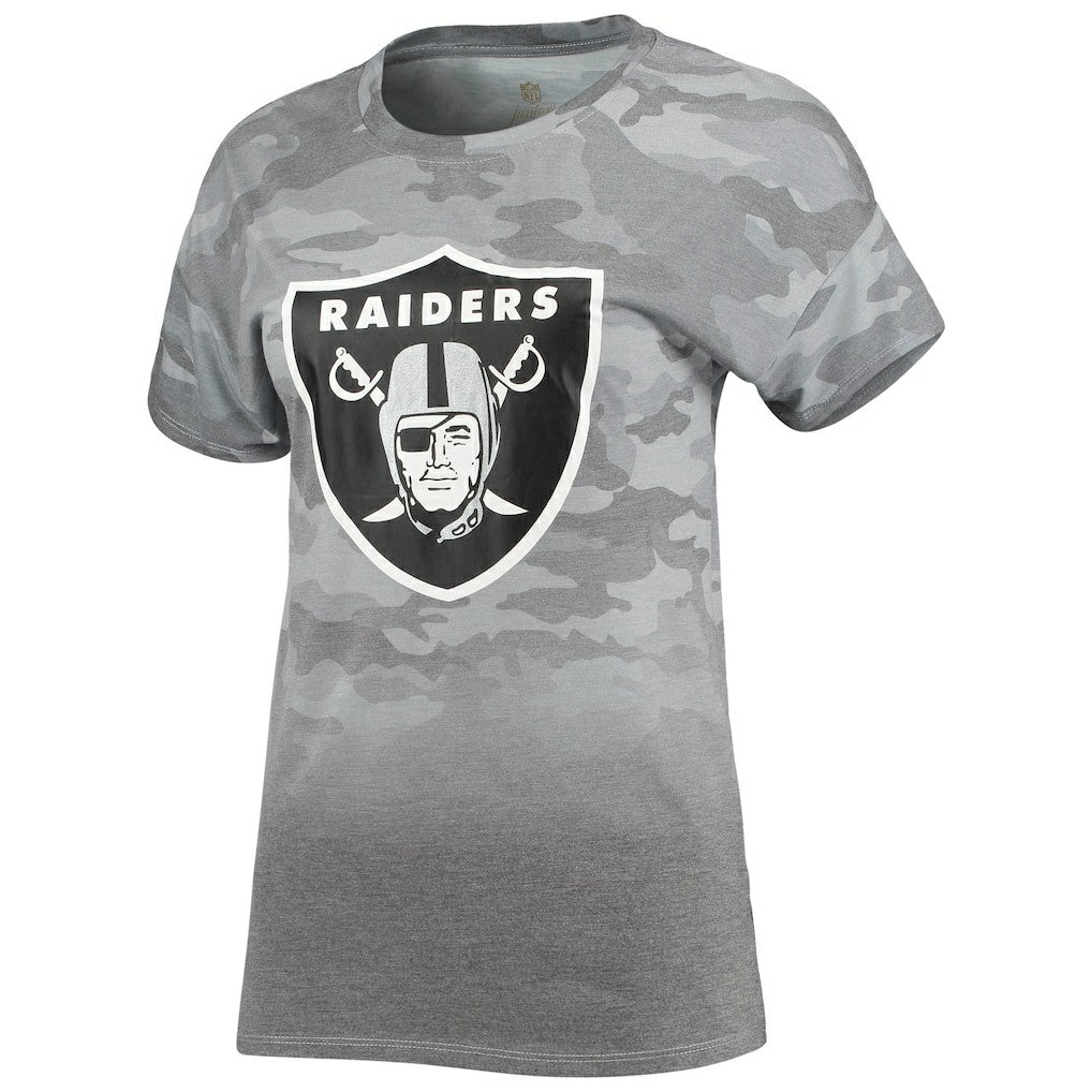 Juniors Beth Camo Dip-Dye T-Shirt - Las Vegas Raiders