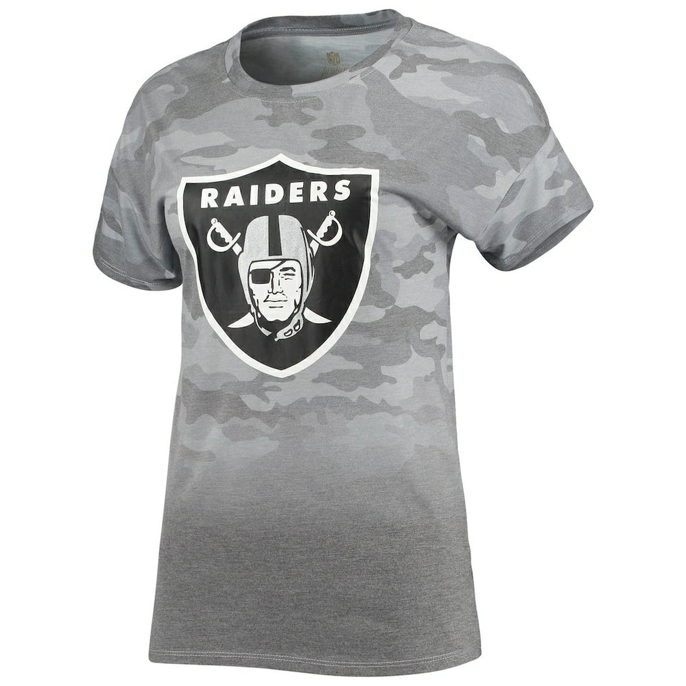 Juniors Beth Camo Dip-Dye T-Shirt - Las Vegas Raiders