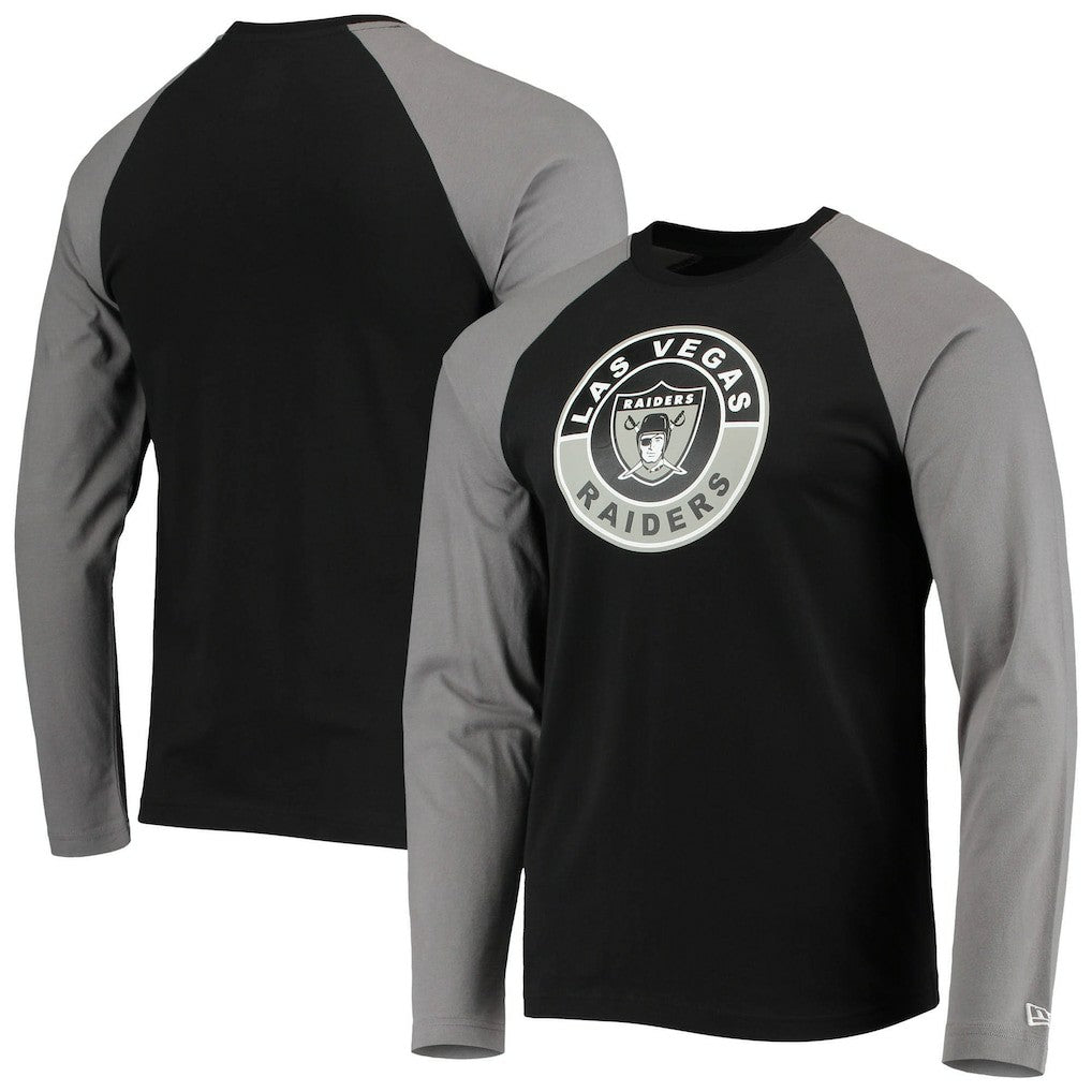 League Raglan Throwback Long Sleeve T-Shirt - Las Vegas Raiders