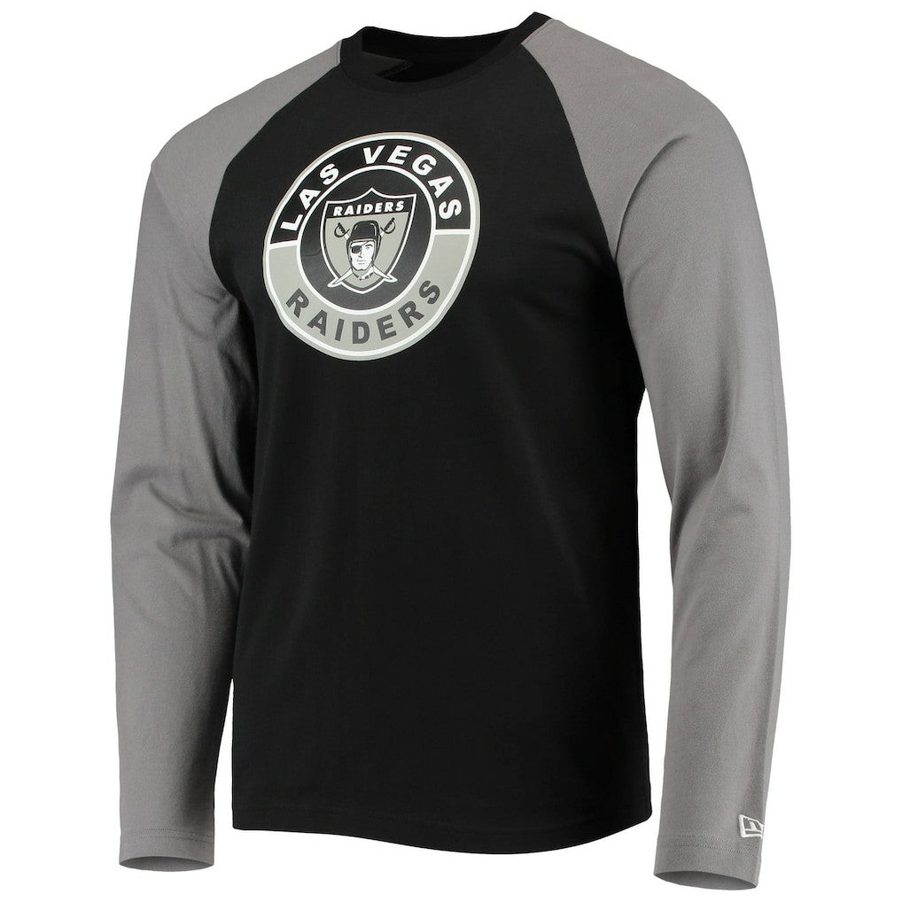 League Raglan Throwback Long Sleeve T-Shirt - Las Vegas Raiders