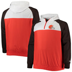 Big & Tall League Raglan Quarter-Zip Hoodie - Cleveland Browns