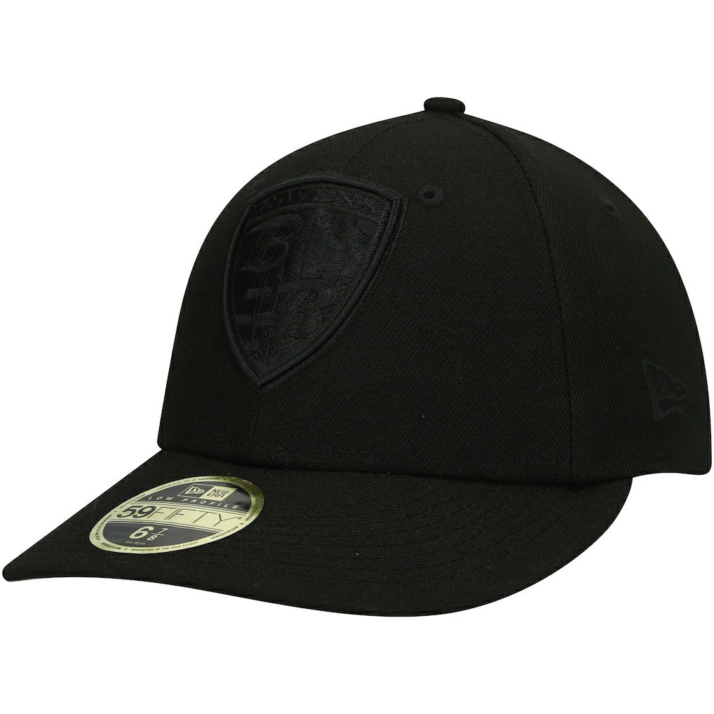 Black on Black Low Profile 59FIFTY II Fitted Hat - Baltimore Ravens