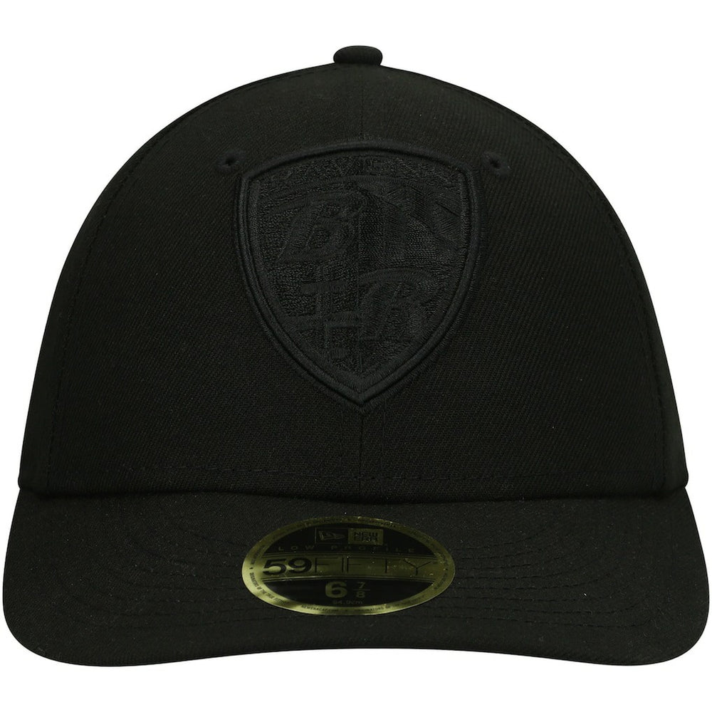 Black on Black Low Profile 59FIFTY II Fitted Hat - Baltimore Ravens