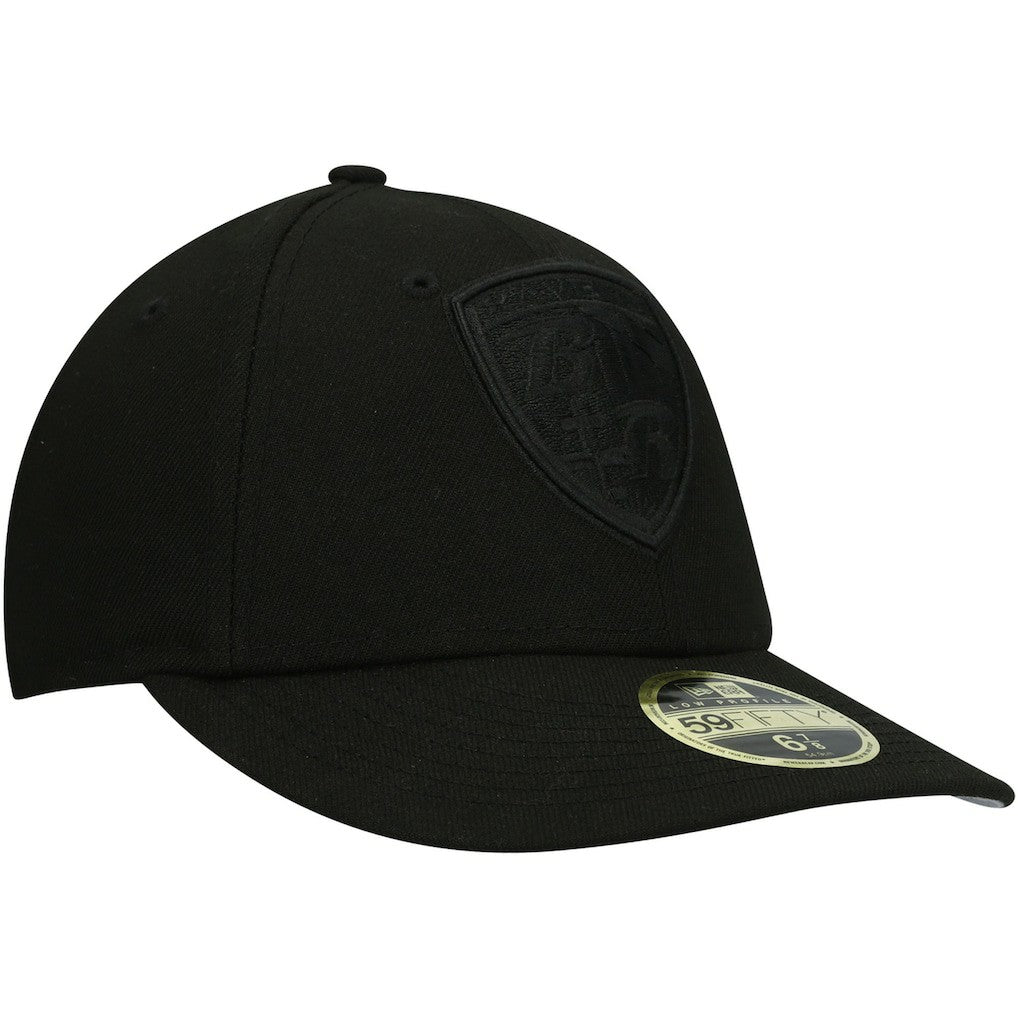 Black on Black Low Profile 59FIFTY II Fitted Hat - Baltimore Ravens