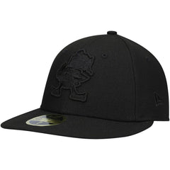 Historic Logo Black on Black Low Profile 59FIFTY II Fitted Hat - Cleveland Browns