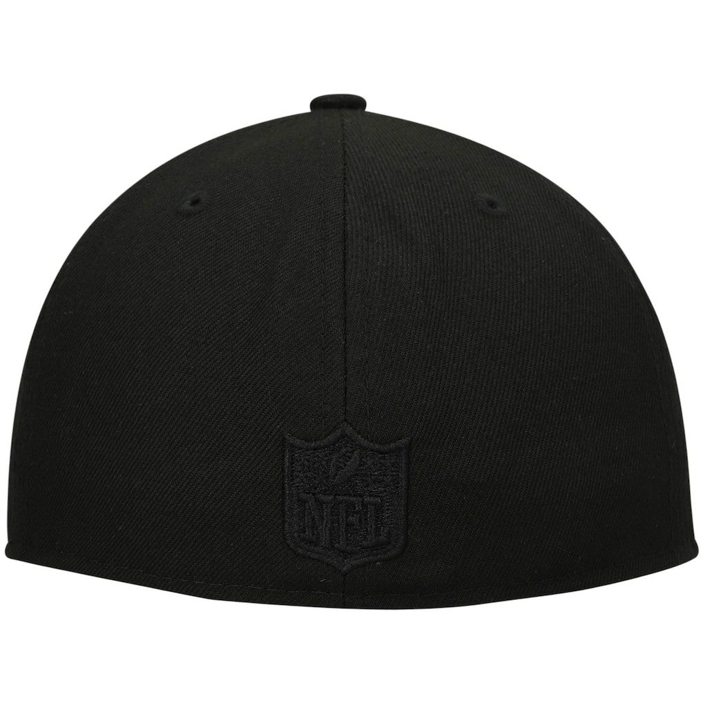 Historic Logo Black on Black Low Profile 59FIFTY II Fitted Hat - New Orleans Saints