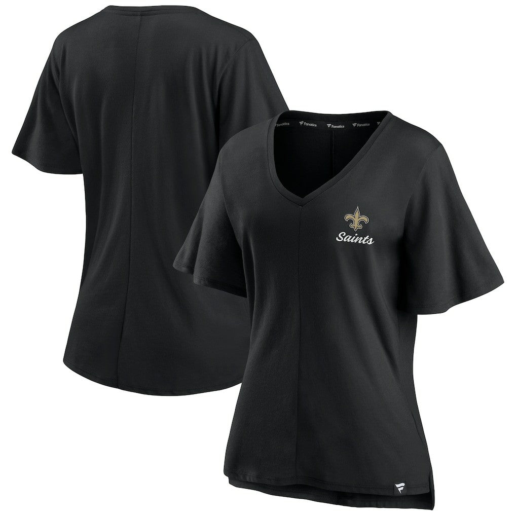 Women's Southpaw Flutter V-Neck T-Shirt - New Orleans Saints