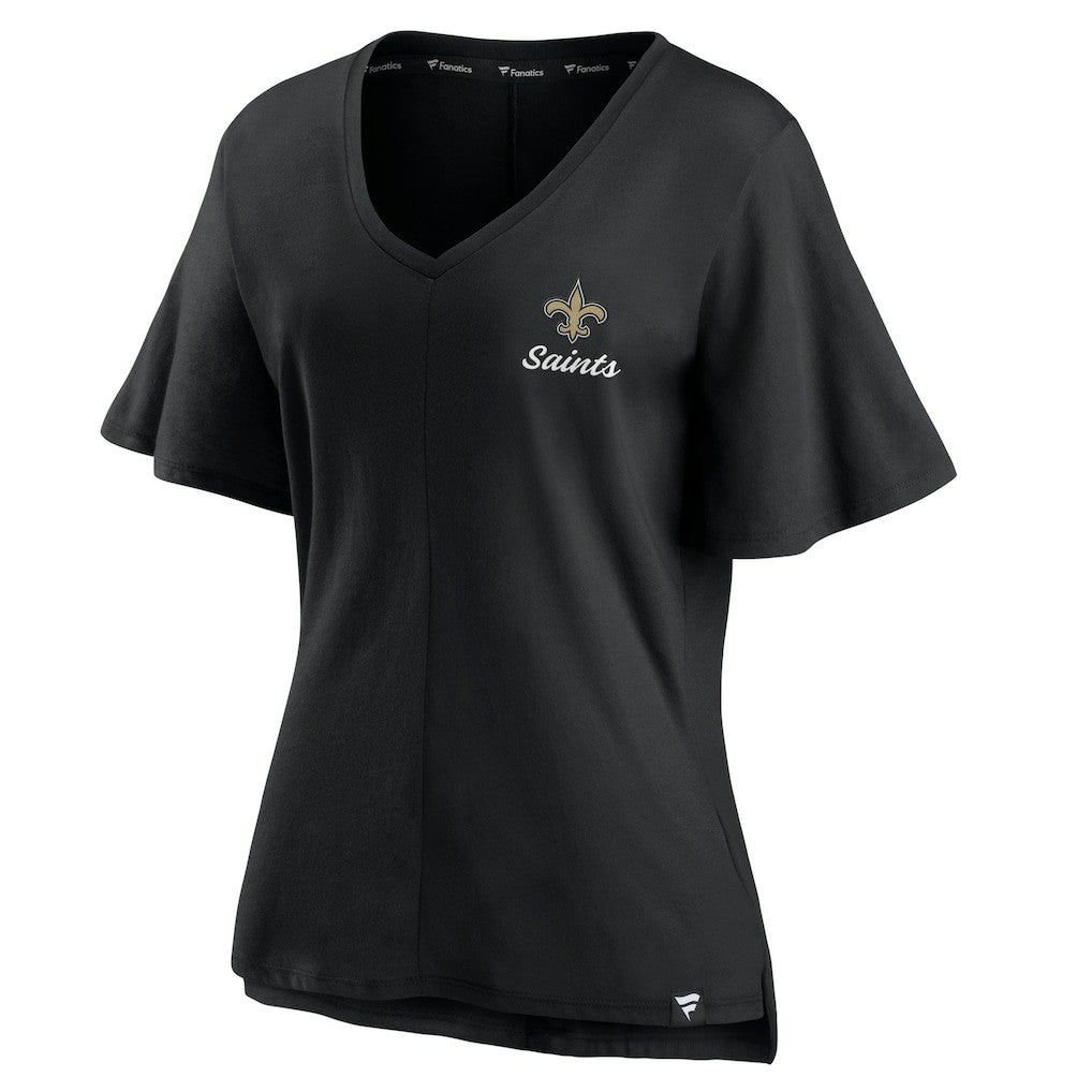 Women's Southpaw Flutter V-Neck T-Shirt - New Orleans Saints