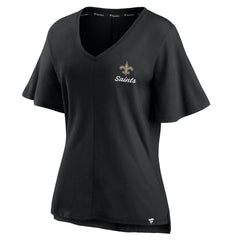 Women's Southpaw Flutter V-Neck T-Shirt - New Orleans Saints
